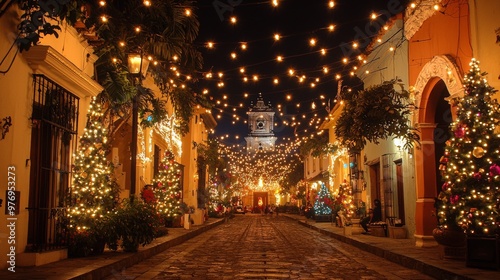 Wallpaper Mural image of the streets at the posadas celebration Torontodigital.ca