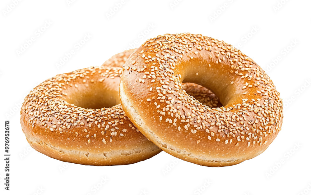 Fresh round wheat bagel on transparent background, png Fresh round wheat bagel on transparent background, png
