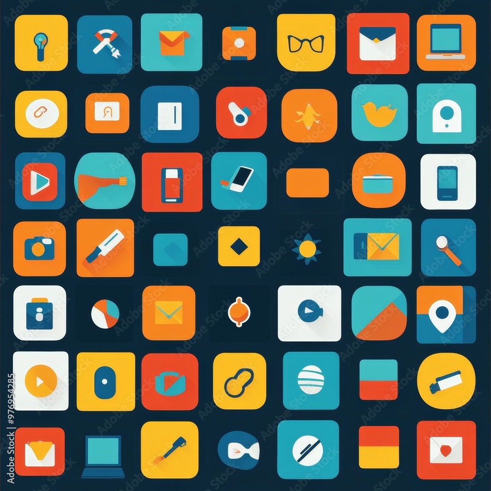 Colorful Flat Design Icons Set Web Graphics App Design Elements User Interface Elements Multimedia Symbols Colorful Flat Design Icons Set Web Graphics App Design Elements User Interface Elements Multimedia Symbols