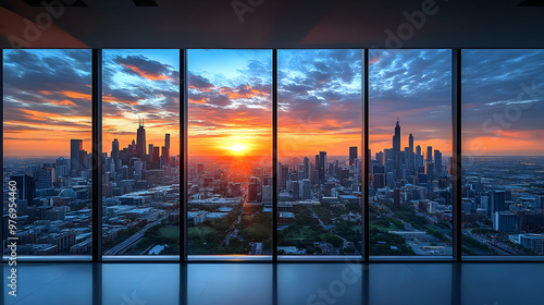 A panoramic view of a city ...