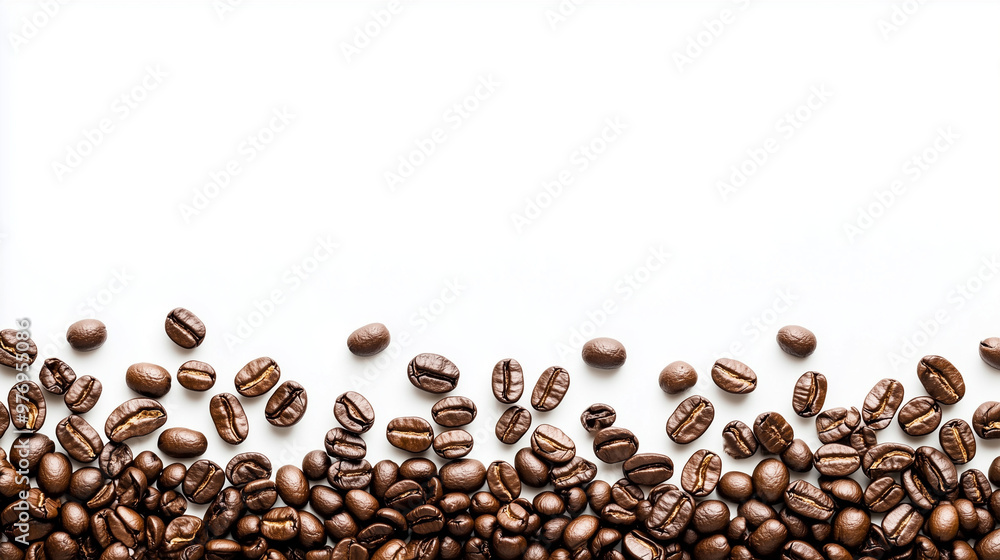 coffee beans on white background coffee beans on white background