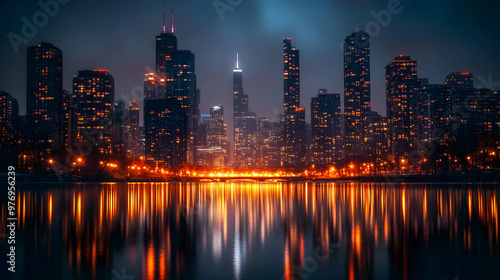 A panoramic view of a city ...