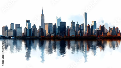 A panoramic view of a citys...