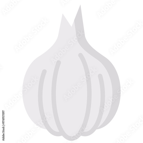 garlic flat vector icon