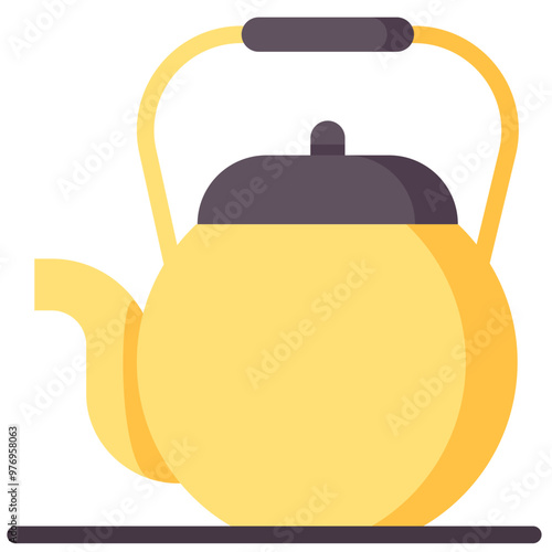 tea pot flat vector icon