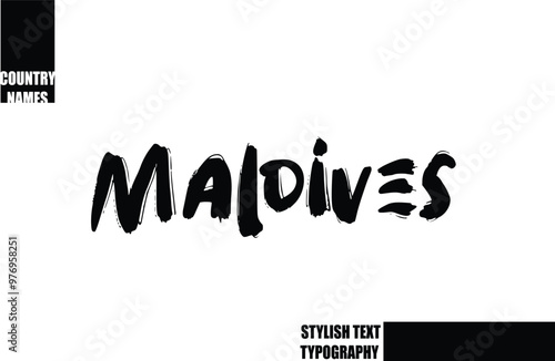 Bold Text Typography Text Country Name Maldives.