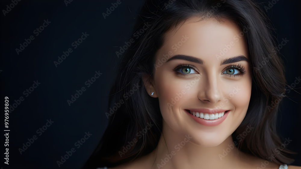 Portrait of beautiful young woman with professional make-up and hairstyle Portrait of beautiful young woman with professional make-up and hairstyle