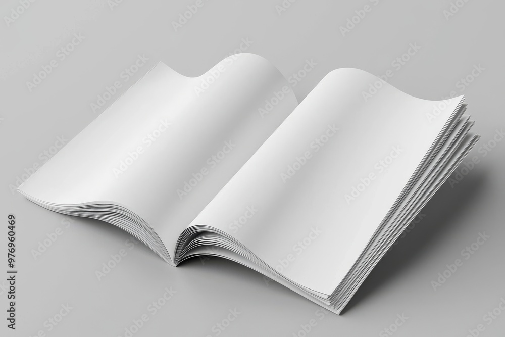 Mockup template with gray background showing a blank half-folded booklet, postcard, flyer, or brochure Mockup template with gray background showing a blank half-folded booklet, postcard, flyer, or brochure