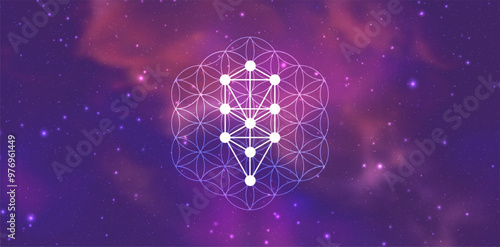 Mystical sacred geometry vector symbol. Spirituality, harmony