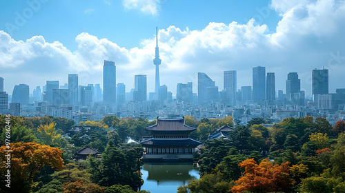 A panoramic view of Seoul, ...