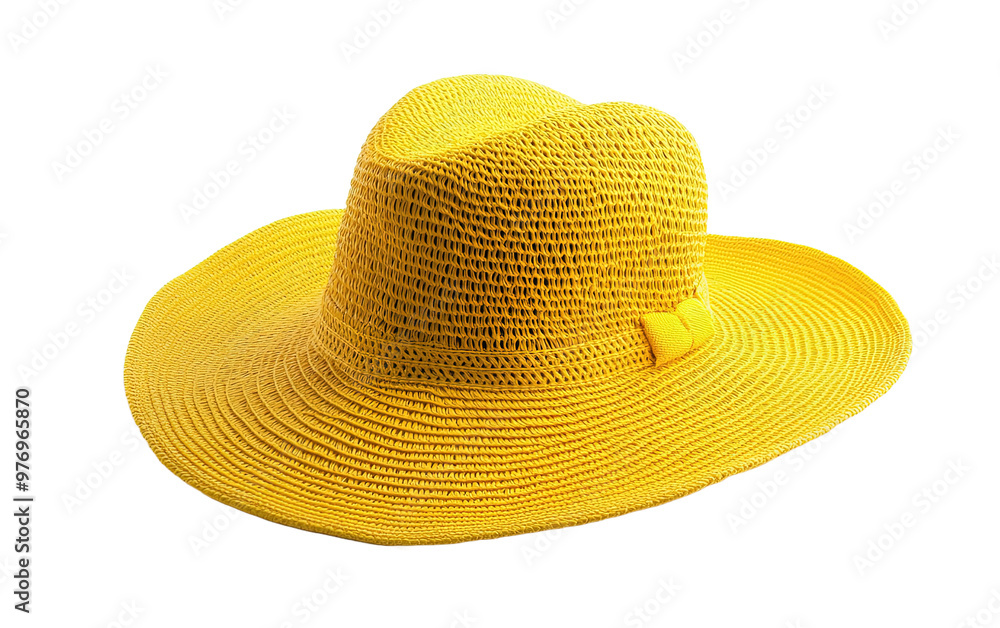 Float Summer Yellow female hat on transparent background, png Float Summer Yellow female hat on transparent background, png