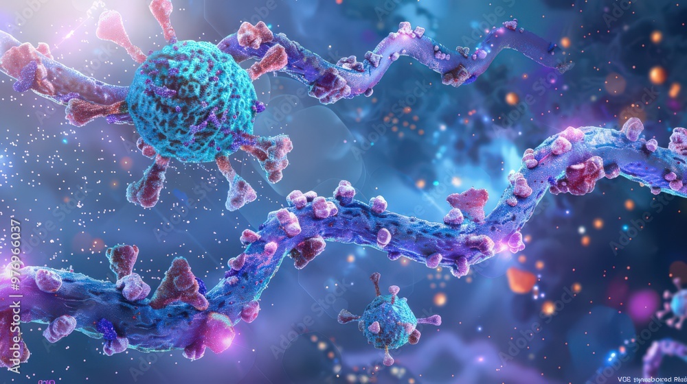 Blueprint illustrating the interaction between DNA and chromatin remodeling complexes, showing how chromatin structure affects DNA accessibility Blueprint illustrating the interaction between DNA and chromatin remodeling complexes, showing how chromatin structure affects DNA accessibility