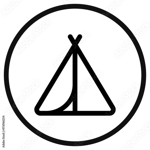 Editable tepee tent vector icon. Part of a big icon set family. Perfect for web and app interfaces, presentations, infographics, etc