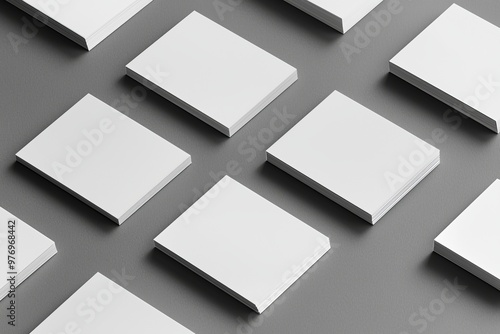 Mockup of blank business cards on a dark gray background.