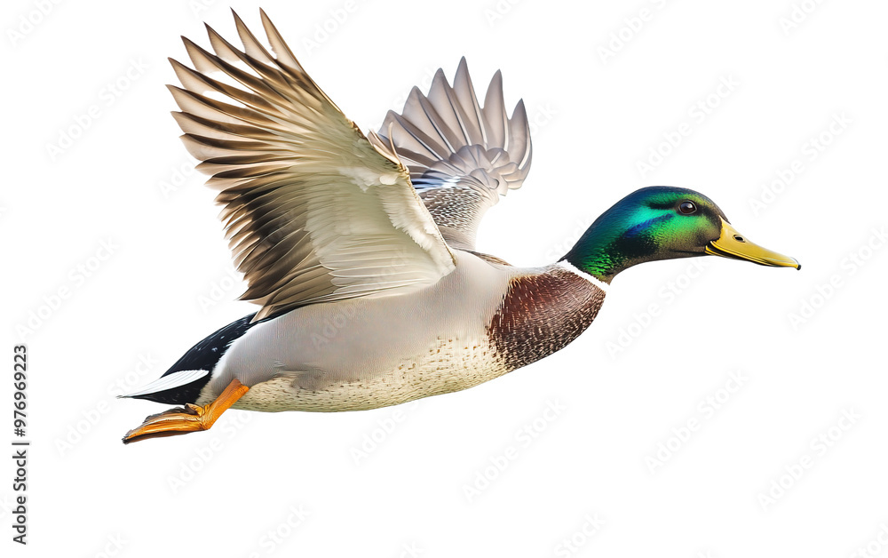 Duck fly full body on transparent background, png Duck fly full body on transparent background, png
