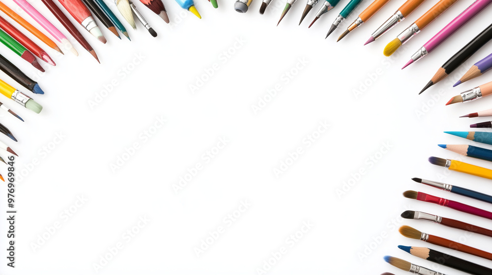 Fototapeta premium frame of pencils