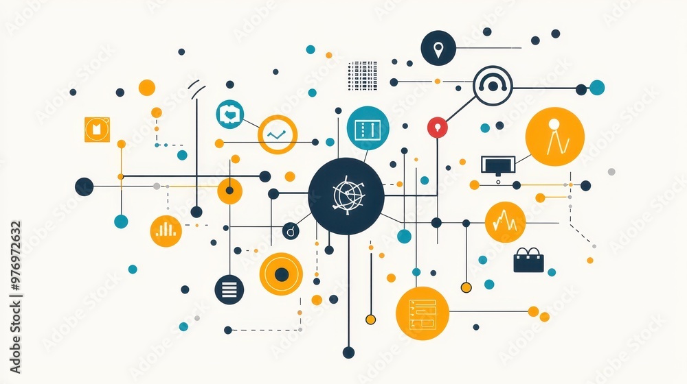 Abstract Technology Network Connection Illustration Abstract Technology Network Connection Illustration