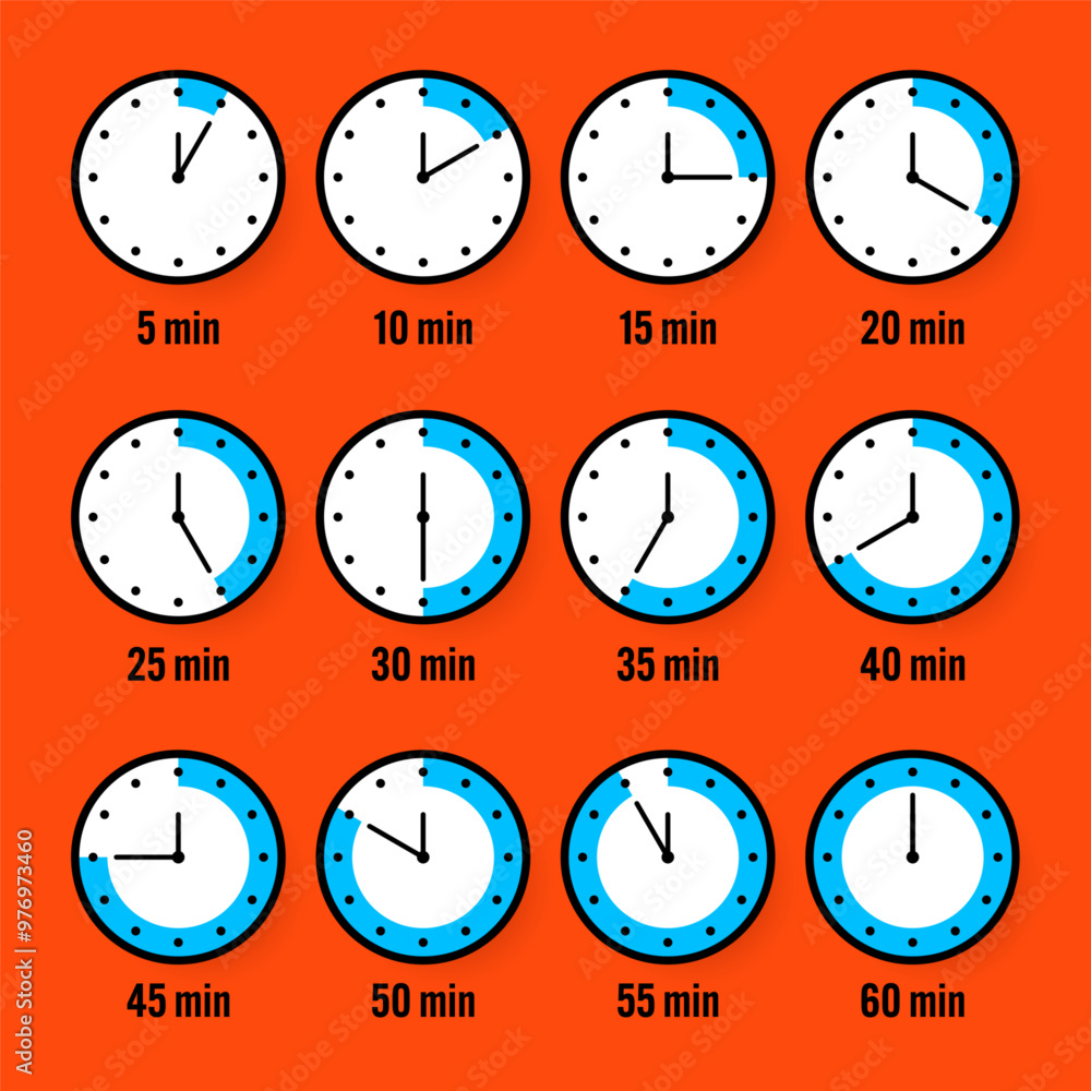 Stopwatch icons. Colorful simple chronometer, time counter with dial. Countdown timer showing hours and minutes. Deadline, measurement for sport. Cooking time label, sticker. Vector illustration Stopwatch icons. Colorful simple chronometer, time counter with dial. Countdown timer showing hours and minutes. Deadline, measurement for sport. Cooking time label, sticker. Vector illustration