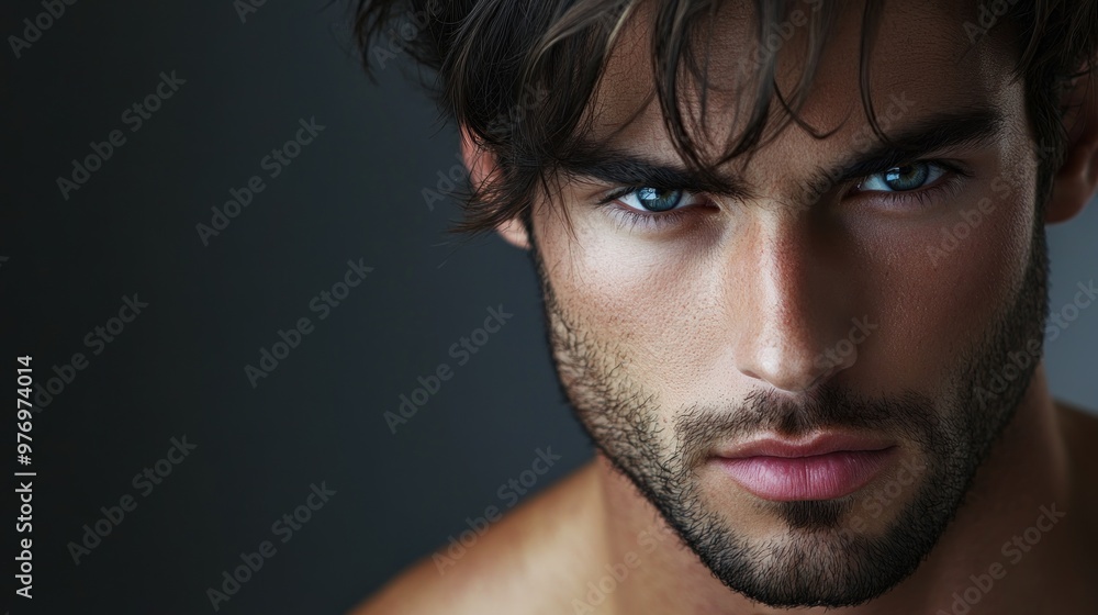 Close-Up Portrait of a Handsome Man Close-Up Portrait of a Handsome Man