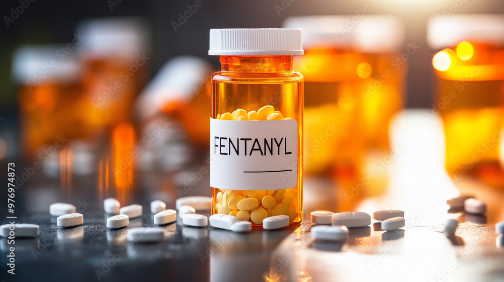 A prescription bottle labeled A prescription bottle labeled