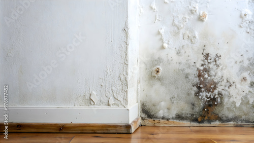 Mold patches on a white painted wall , mold, fungus, damp, spores, house, damage, growth, mildew, black, bacteria, unhealthy