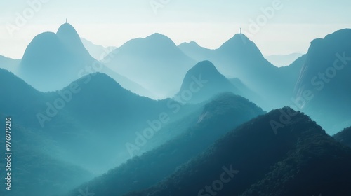 Misty Mountain Range in Brazil