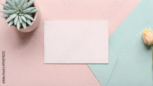 Clear Minimalist Pastel Postcard