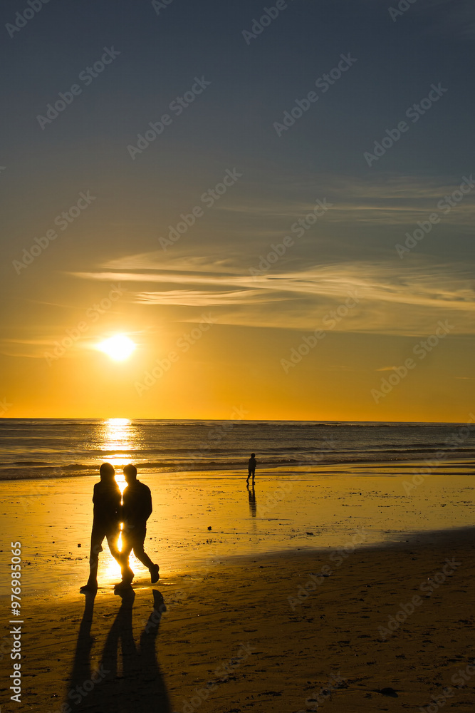 Fototapeta premium sunset on the beach in Carpinteria, California