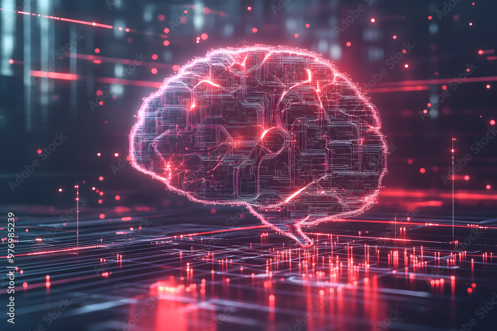 An abstract depiction of a glowing brain made up of interconnected circuits and algorithms, symbolizing the AI's capability to create innovative and diverse content An abstract depiction of a glowing brain made up of interconnected circuits and algorithms, symbolizing the AI's capability to create innovative and diverse content
