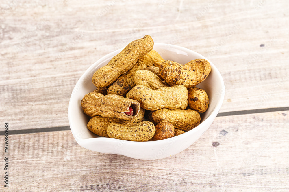 Raw ripe unpeeled peanut heap Raw ripe unpeeled peanut heap