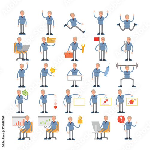 Wallpaper Mural woman people character avatars in various pose illustration Torontodigital.ca