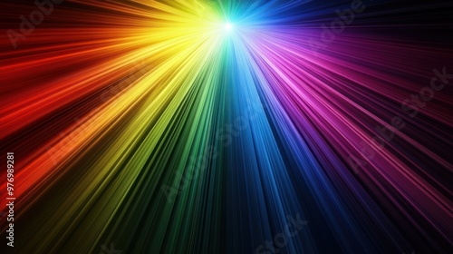 Abstract Rainbow Light Burst