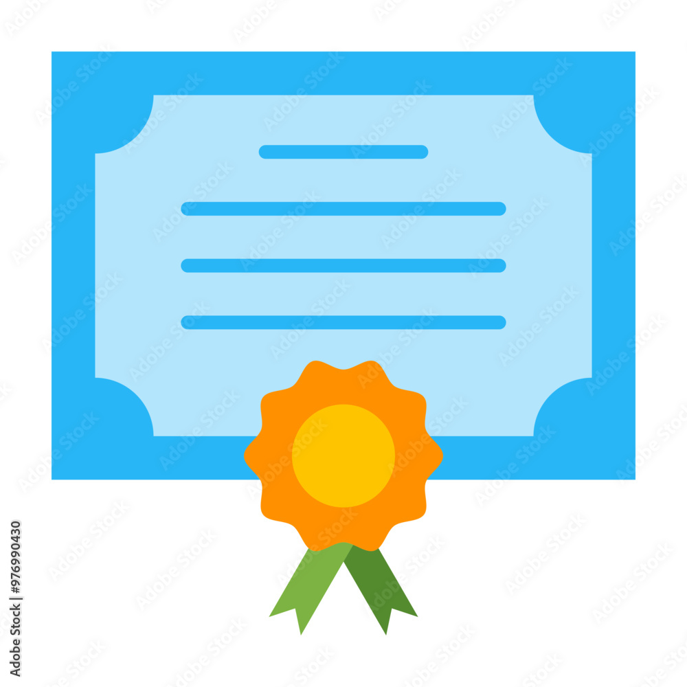 Diploma Vector Flat Icon Design Diploma Vector Flat Icon Design