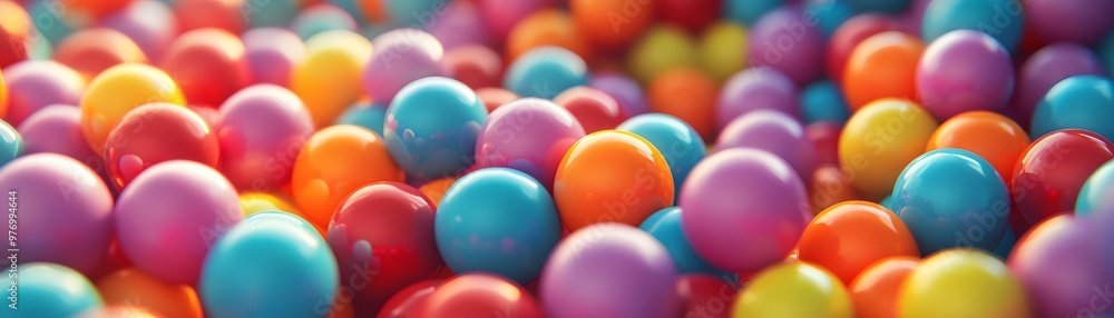 Colorful balls in a vibrant array, creating a joyful and playful atmosphere, perfect for children's themes and designs. Colorful balls in a vibrant array, creating a joyful and playful atmosphere, perfect for children's themes and designs.