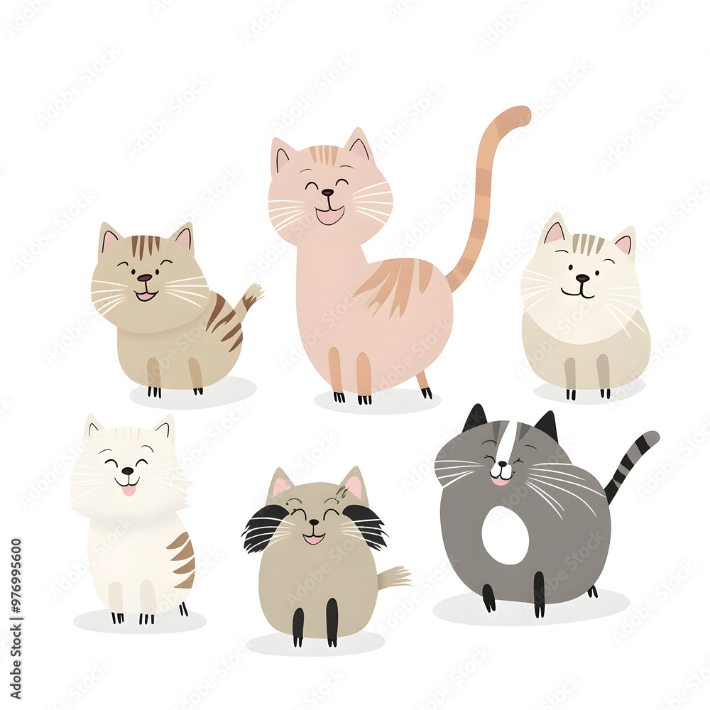 Playful Portrayal of Happy Norwegian Forest Cat Companions in Pastel Digital Playful Portrayal of Happy Norwegian Forest Cat Companions in Pastel Digital
