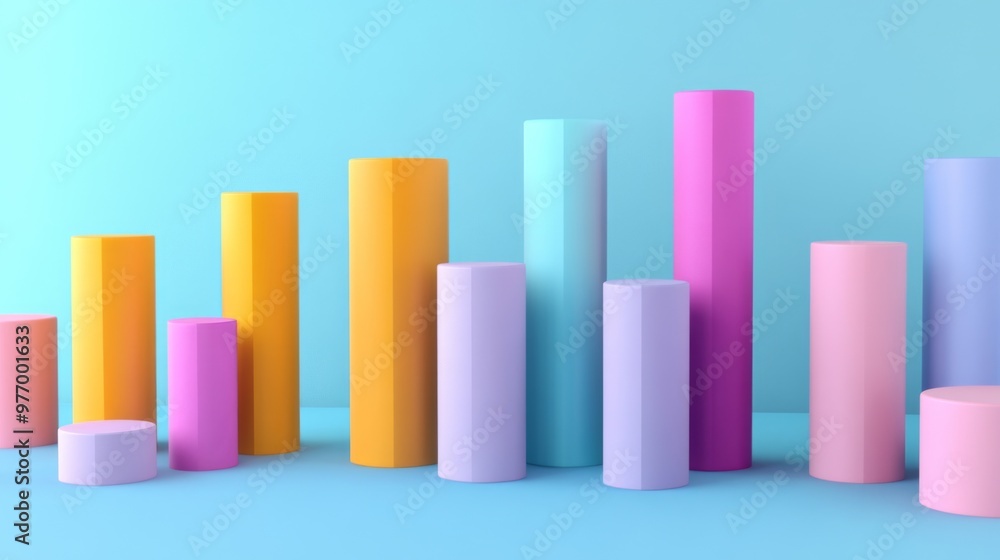 A 3D bar graph with multi-colored bars representing different categories, with clear labels and a modern design, set against a simple, clean background. A 3D bar graph with multi-colored bars representing different categories, with clear labels and a modern design, set against a simple, clean background.