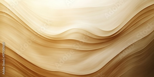 Wallpaper Mural Abstract background with soft, flowing waves in warm beige and light brown tones, creating a smooth, layered texture that evokes a sense of calm and natural elegance Torontodigital.ca