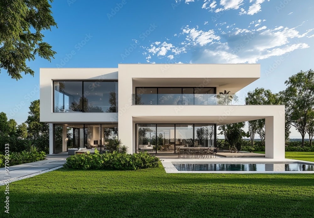 There is a modern villa with a terrace and garden with clean design and materials. There is a calm background and you can sit on the terrace directly from your living room. There is a modern villa with a terrace and garden with clean design and materials. There is a calm background and you can sit on the terrace directly from your living room.