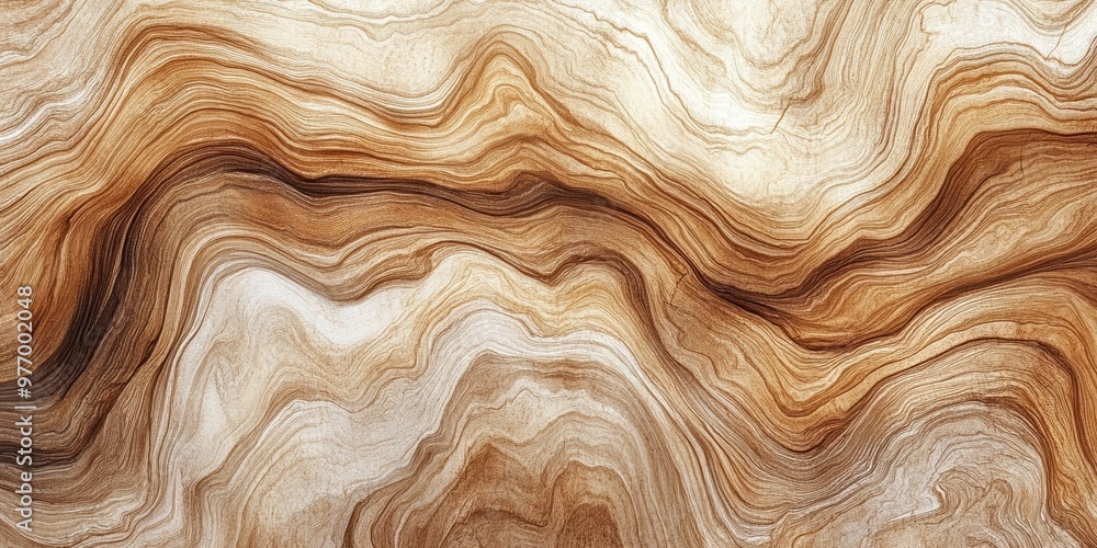 Abstract background featuring intricate, wavy patterns in warm beige and brown hues, resembling layered geological formations or marbled textures with dynamic contours and natural flow Abstract background featuring intricate, wavy patterns in warm beige and brown hues, resembling layered geological formations or marbled textures with dynamic contours and natural flow