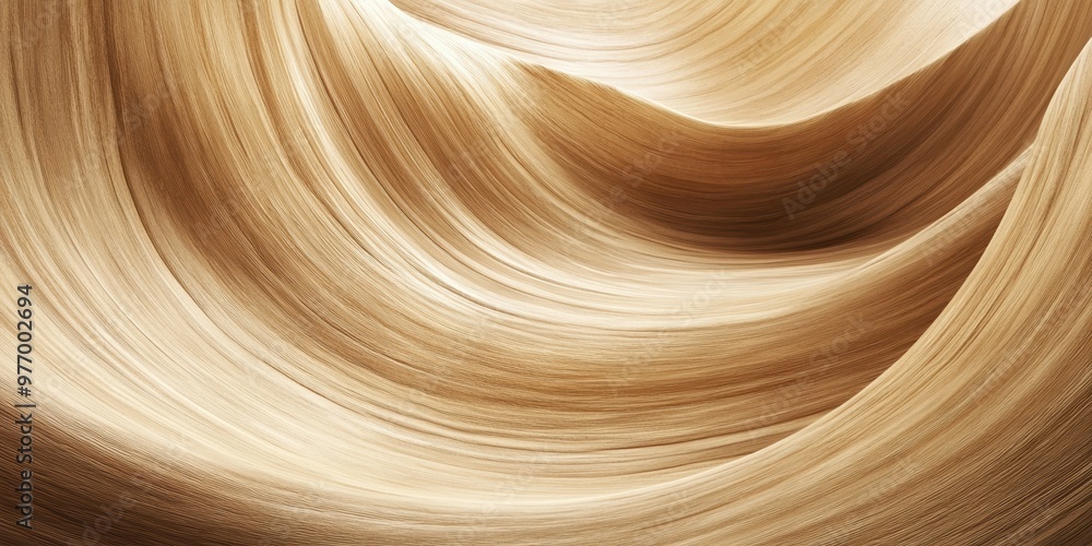 Smooth and flowing wood texture resembling natural hair-like patterns with a golden-brown hue, creating a sense of movement and fluidity across the surface Smooth and flowing wood texture resembling natural hair-like patterns with a golden-brown hue, creating a sense of movement and fluidity across the surface