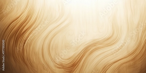Soft wood grain texture with flowing wave patterns in warm beige tones, creating a natural and calming aesthetic that highlights the organic beauty and subtle intricacies of wood