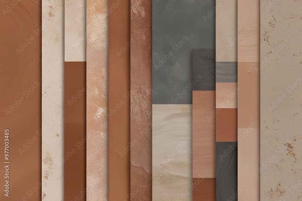 Fototapeta premium Muted Earthy Textured Background Design with Layered Clay Color Palettes