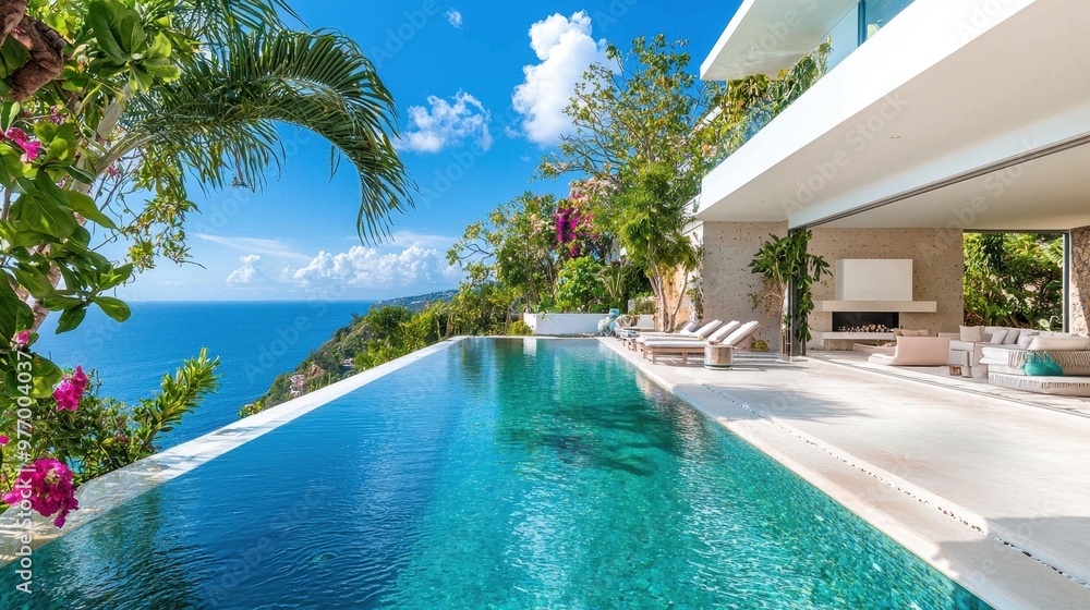 Infinity Pool Luxury Villa Ocean View Tropical Paradise Infinity Pool Luxury Villa Ocean View Tropical Paradise