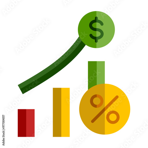 Interest Rate Vector Line Icon Design