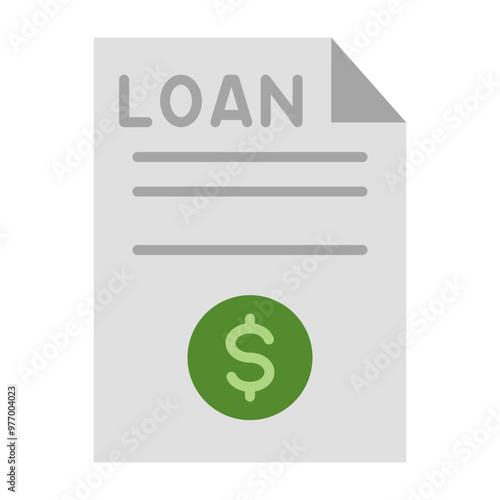 Loan Vector Line Icon Design