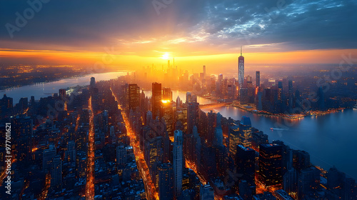 Aerial view of New York Cit...