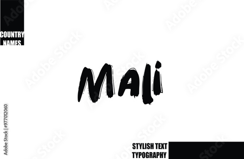 Bold Text Typography Text Country Name Mali.