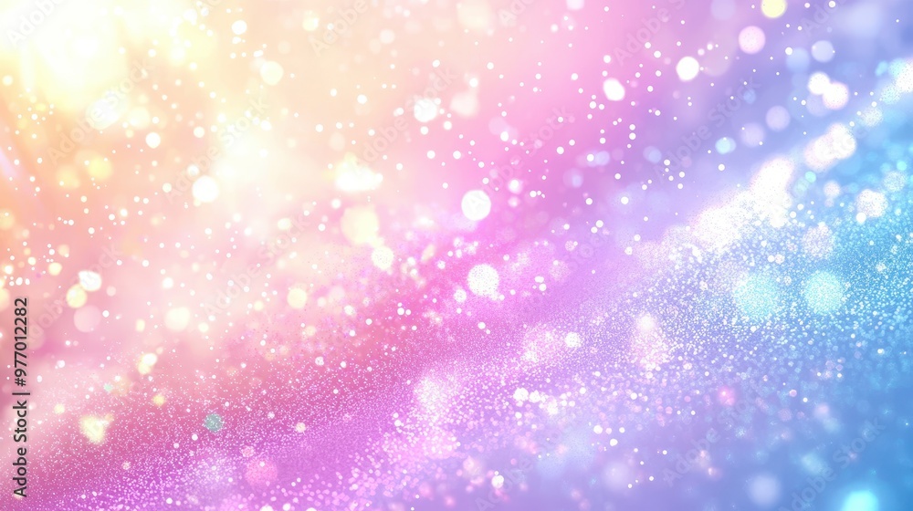 Abstract Pastel Pink and Blue Glitter Background with Bokeh Lights Abstract Pastel Pink and Blue Glitter Background with Bokeh Lights
