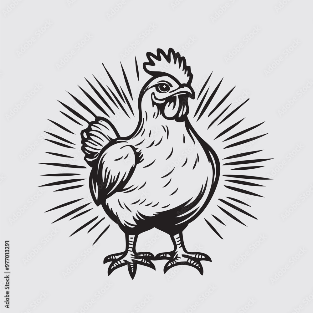 Obraz premium chicken logo, chicken vector logo