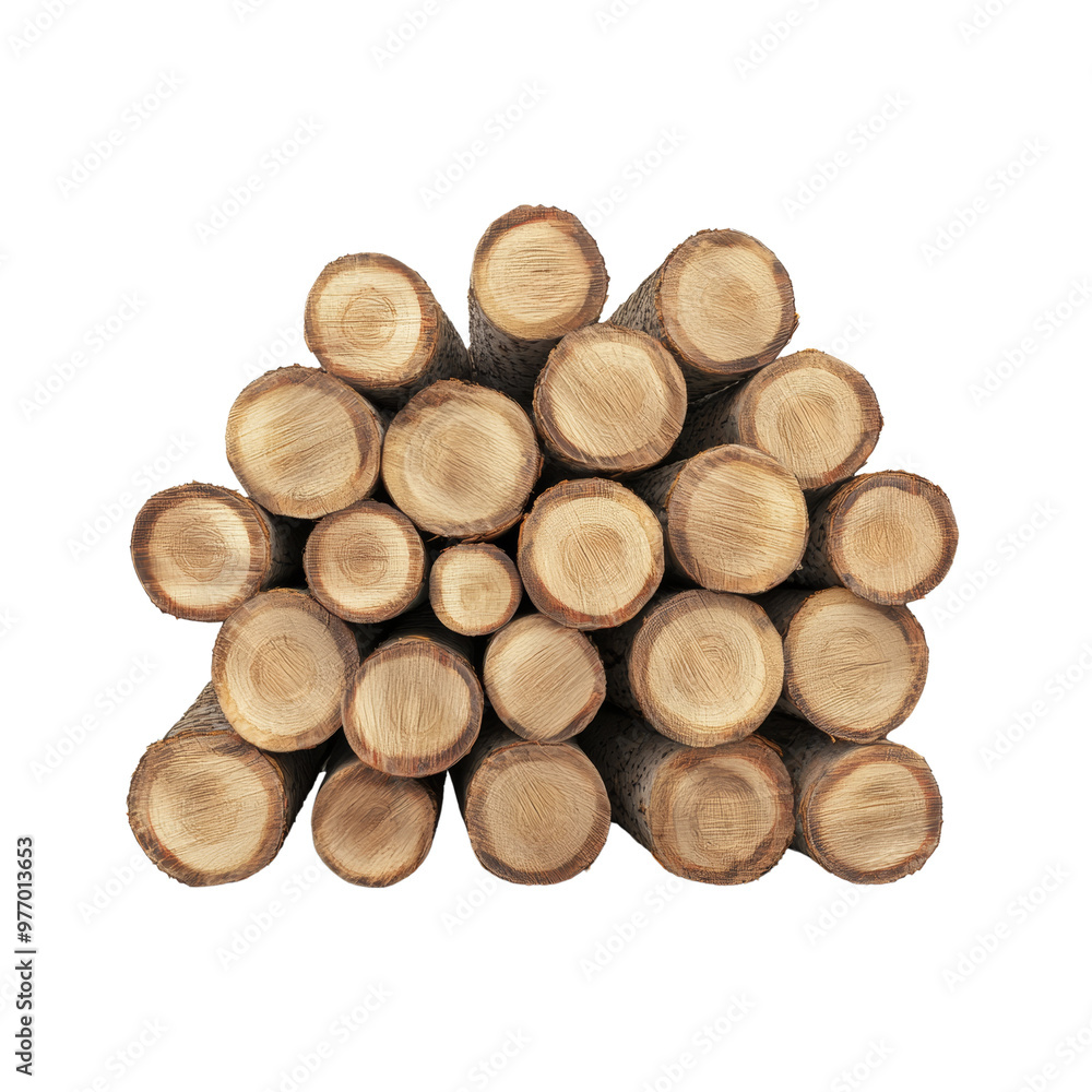 Collection of neatly arranged cut tree logs on black background Collection of neatly arranged cut tree logs on black background